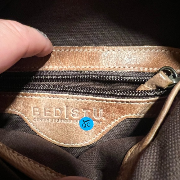 Bed Stu Howie Backpack Tan Rustic distressed leather EUC - Picture 2 of 10